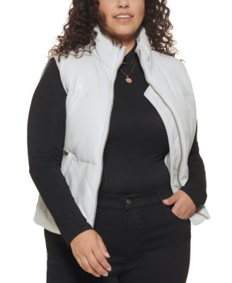 plus size womens leather vest