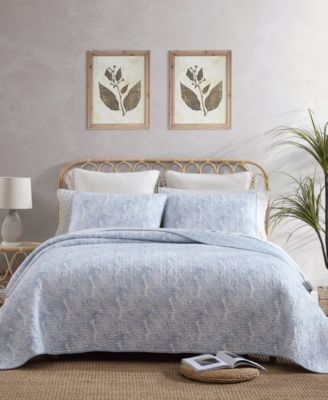 CLOSEOUT! Distressed Water Leaves 3-Pc. Quilt Set, King