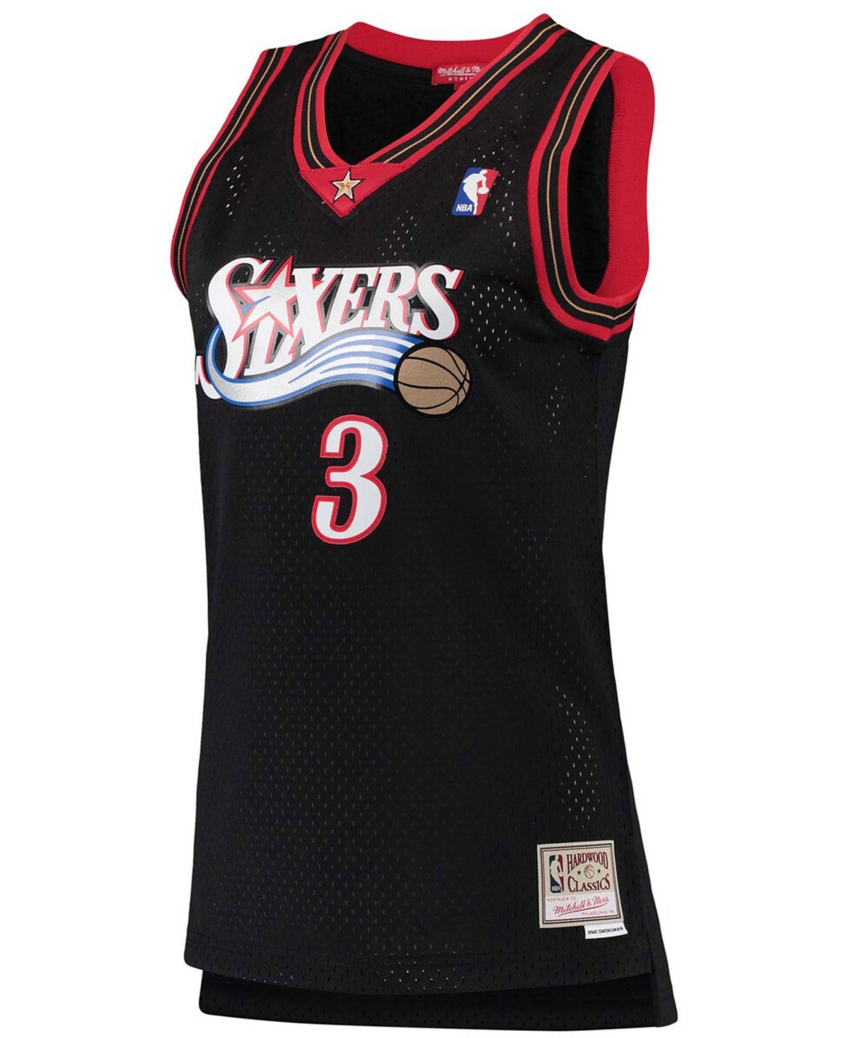 Mitchell & Ness Women's Allen IversonPhiladelphia 76ers Hardwood Classics Swingman Jersey - Black