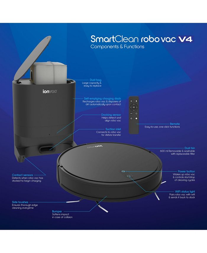 Tzumi ionvac SmartClean V4SelfEmptying Robot Vacuum with Smart Path