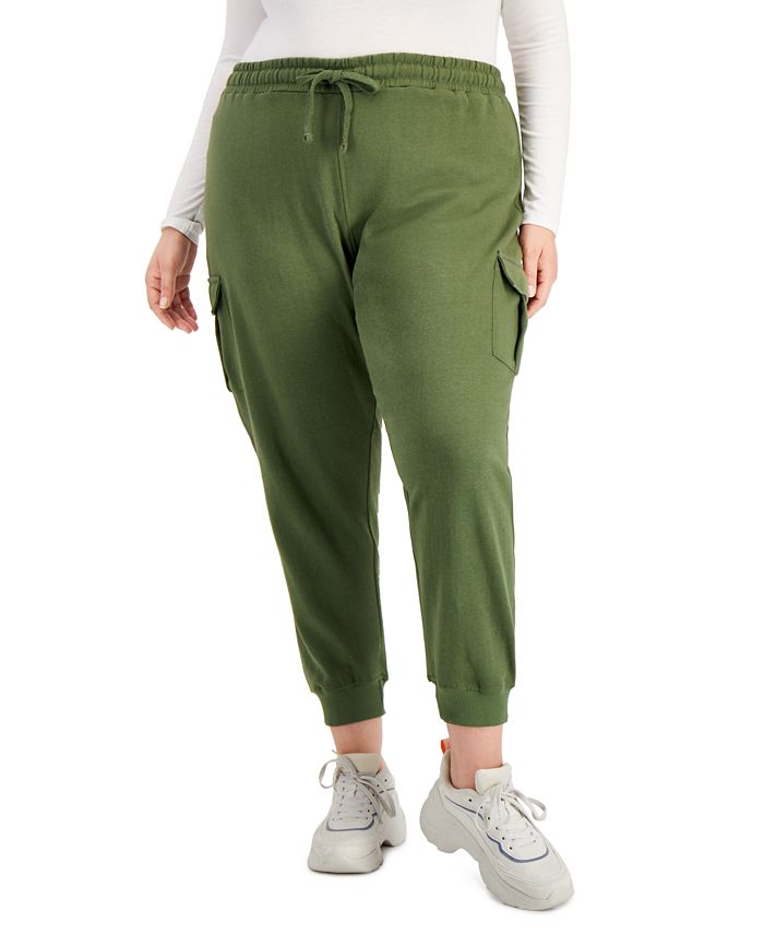 FULL CIRCLE TRENDS Trendy Plus Size Cargo Joggers - Macy's