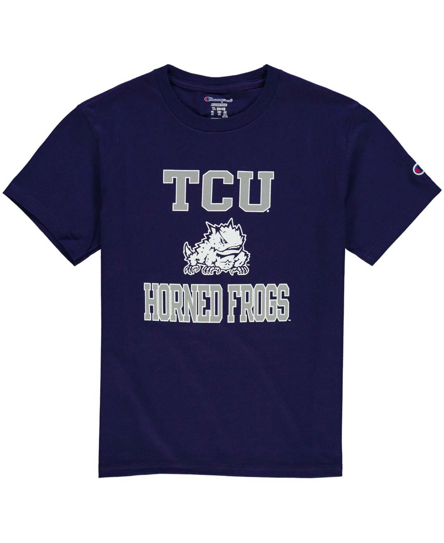 Big Boys and Girls Purple TCU Horned Frogs Circling Team Jersey T-shirt
