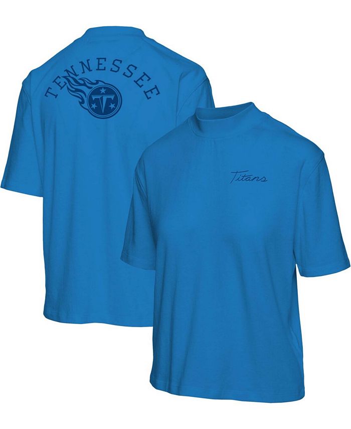Junk Food Women's Blue Tennessee Titans Half-Sleeve Mock Neck T-shirt -  Macy's