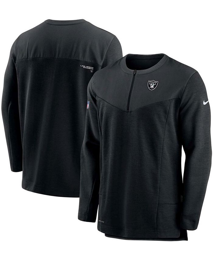 Nike Men's Black Las Vegas Raiders Sideline Half-Zip UV