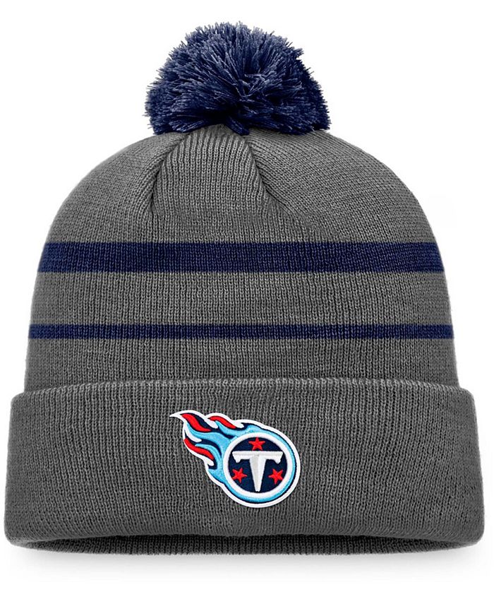 Fanatics Men's Charcoal Tennessee Titans Fleet Cuffed Knit Hat with Pom