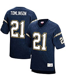 Men's LaDainian Tomlinson Navy San Diego Chargers Retired Player Name and Number Acid Wash Top