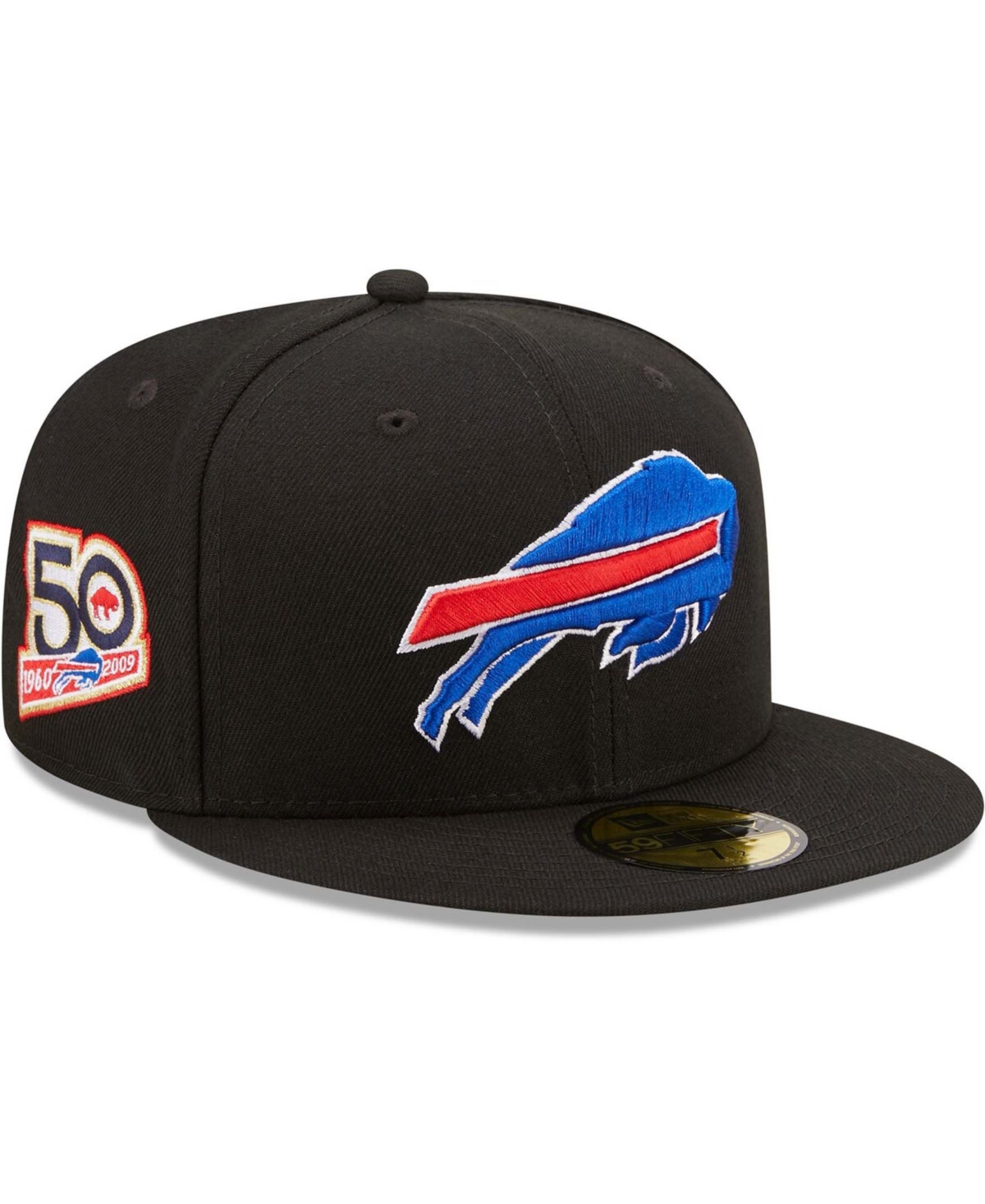 New Era Men's Black Buffalo Bills 50th Anniversary Patch 59fifty Fitted Hat ModeSens