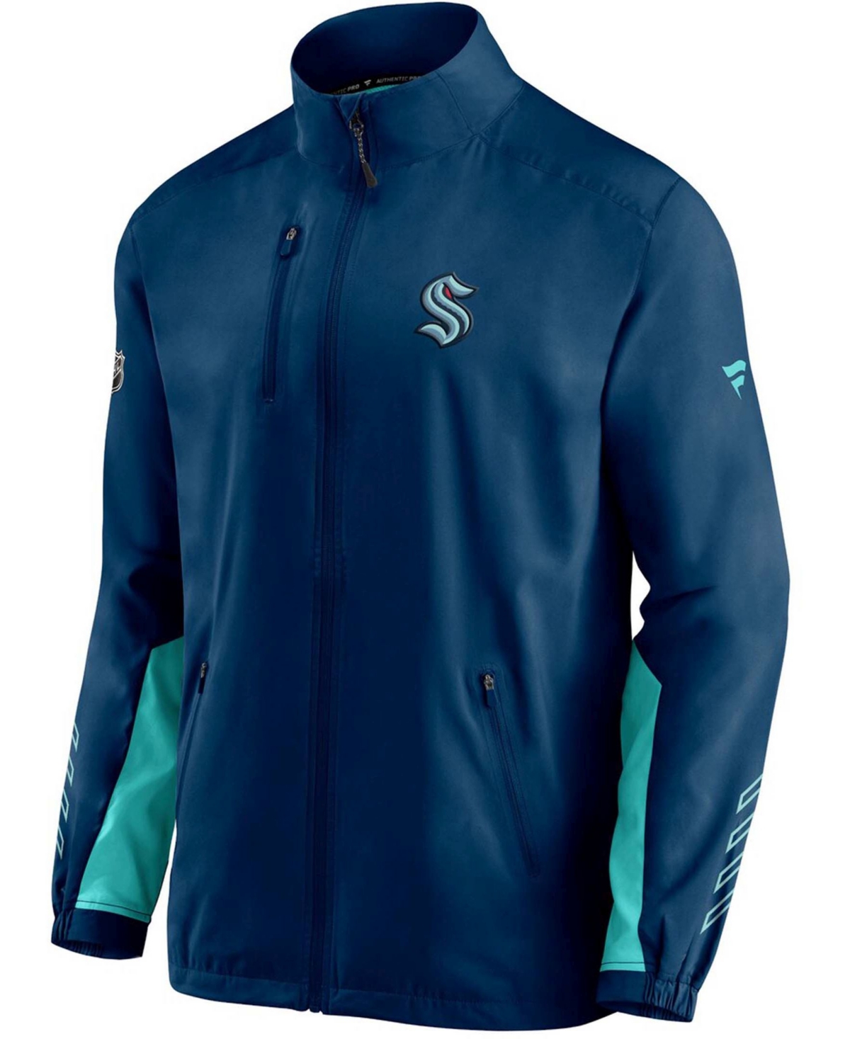 Men'sSeattle Kraken Authentic Pro Locker Room Rinkside Full-Zip Jacket - Deep Sea Blue