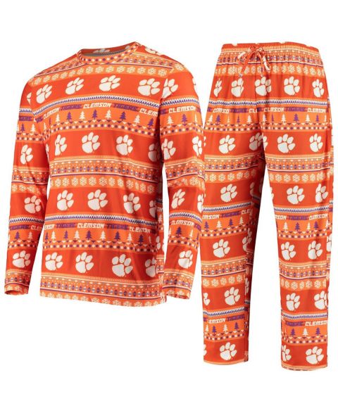 Мужская пижама Concepts Sport Clemson Tigers Ugly Sweater, Orange