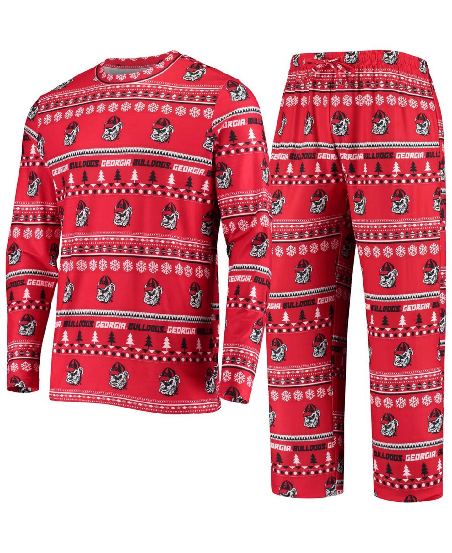 Мужская пижама Concepts Sport Georgia Bulldogs Ugly Sweater, Red — фото 1
