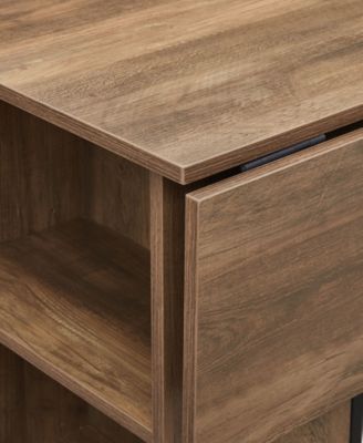 Walker Edison 48" Counter Height Drop Leaf Table with Storage