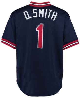Men's Ozzie Smith Navy St. Louis Cardinals 1994 Authentic Cooperstown Collection Mesh Batting Practice Jersey