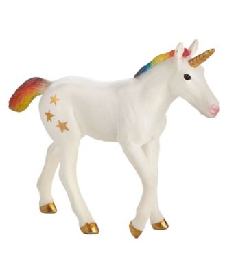 Mojo Realistic Fantasy Unicorn Baby Rainbow Figurine