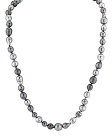 Gray-Scale Cultured Tahitian Baroque Pearl (8-10mm) 30" Endless Strand Necklace