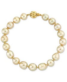 Cultured Golden South Sea Pearl (9 - 10-1/2mm) Bracelet