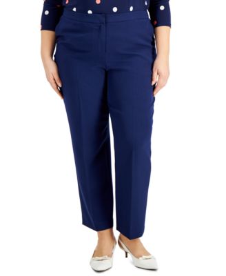 Kasper Plus Size Straight-Leg Pants 