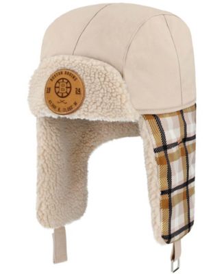 Fanatics Men's Natural Boston Bruins Outdoor Play Plaid Trapper Hat - Macy's