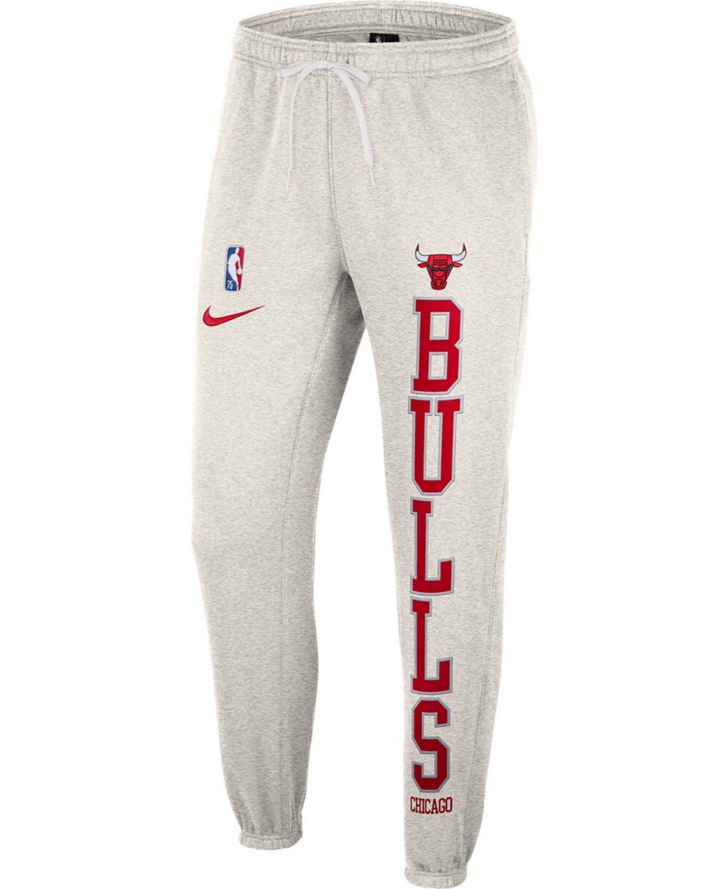 Men's Ash, Red Chicago Bulls 75Th Anniversary Courtside Fleece Pants