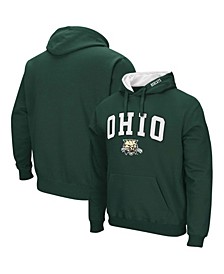 Men's Green Ohio Bobcats Arch and Logo Pullover Hoodie