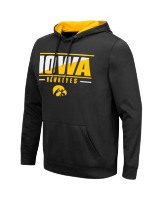 Men's Black Iowa Hawkeyes Slash Stack 2.0 Pullover Hoodie