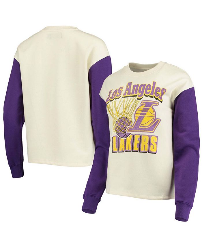 Los Angeles Lakers Jersey Shirt Boys Youth Size L Raglan Purple