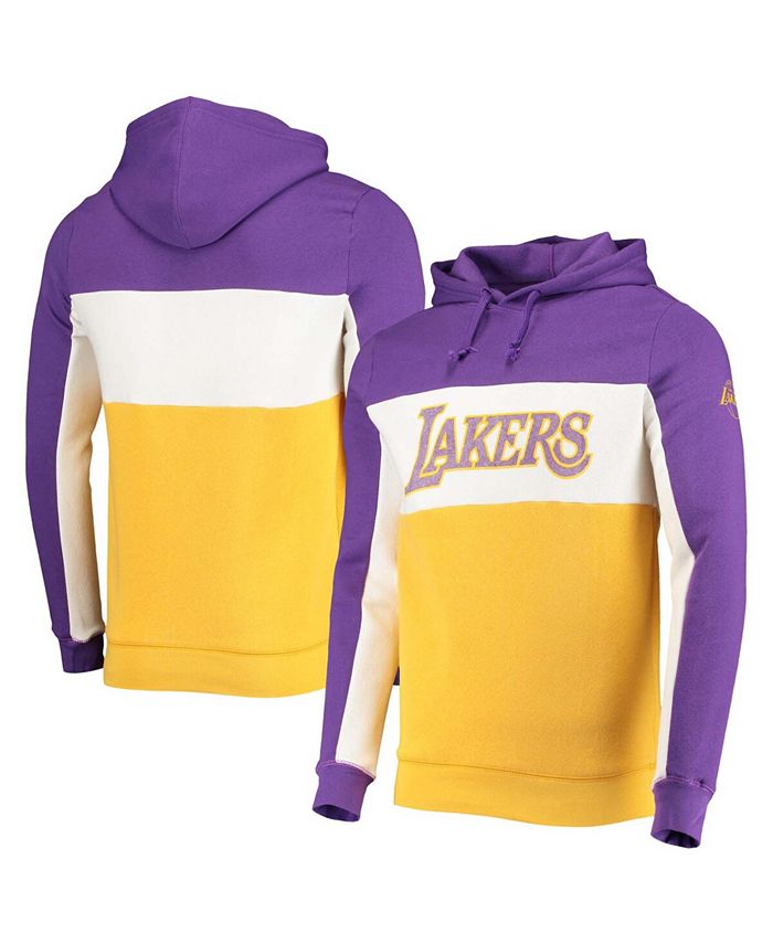 Men's Heather Purple Los Angeles Lakers Colorblock Long Sleeve