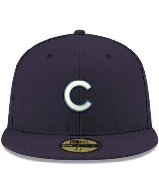 Men's Navy Chicago Cubs Logo White 59FIFTY Fitted Hat