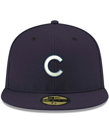 New Era Men's Navy Chicago Cubs Logo White 59FIFTY Fitted Hat - Macy's