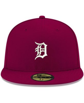 Men's Cardinal Detroit Tigers Logo White 59FIFTY Fitted Hat
