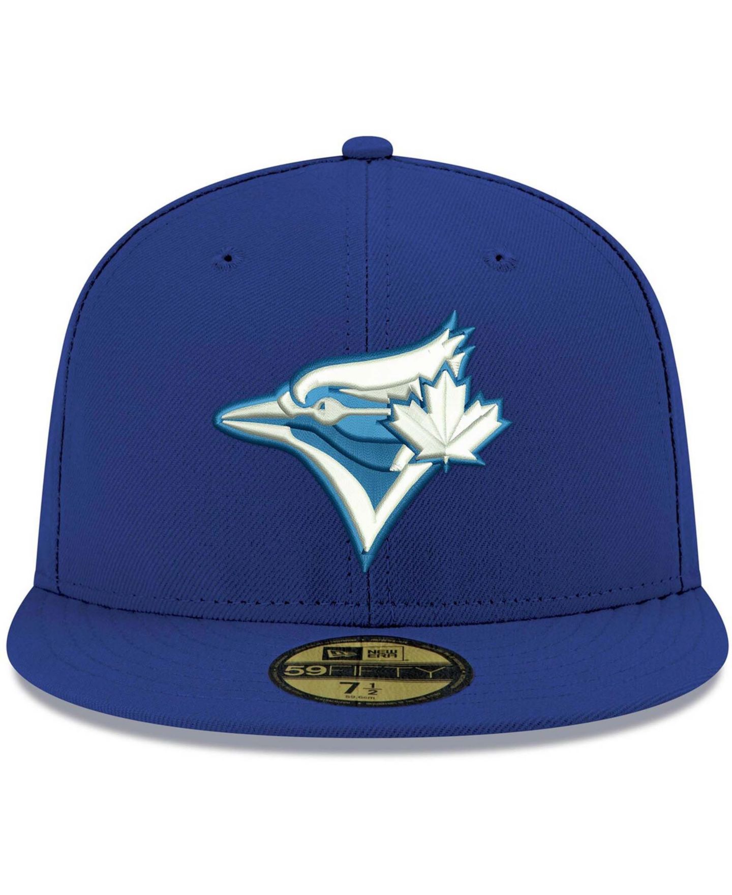 Мужская кепка New Era Royal Toronto Blue Jays Logo White 59FIFTY Fitted Hat — фото 3
