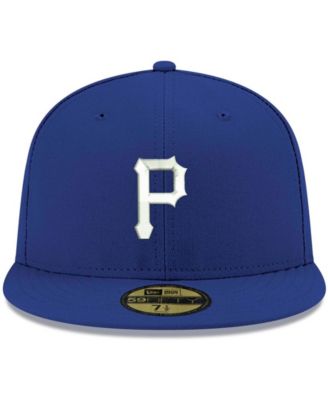 Men's Royal Pittsburgh Pirates Logo White 59FIFTY Fitted Hat