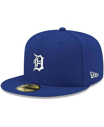 Men's Custom New Era 59FIFTY Detroit Tigers Powder Blue Fitted Hat Size 7  3/8