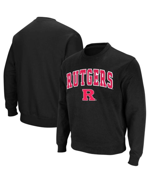 Мужская толстовка Colosseum Rutgers Scarlet Knights Arch and Logo Crew Neck, цвет: Чёрный