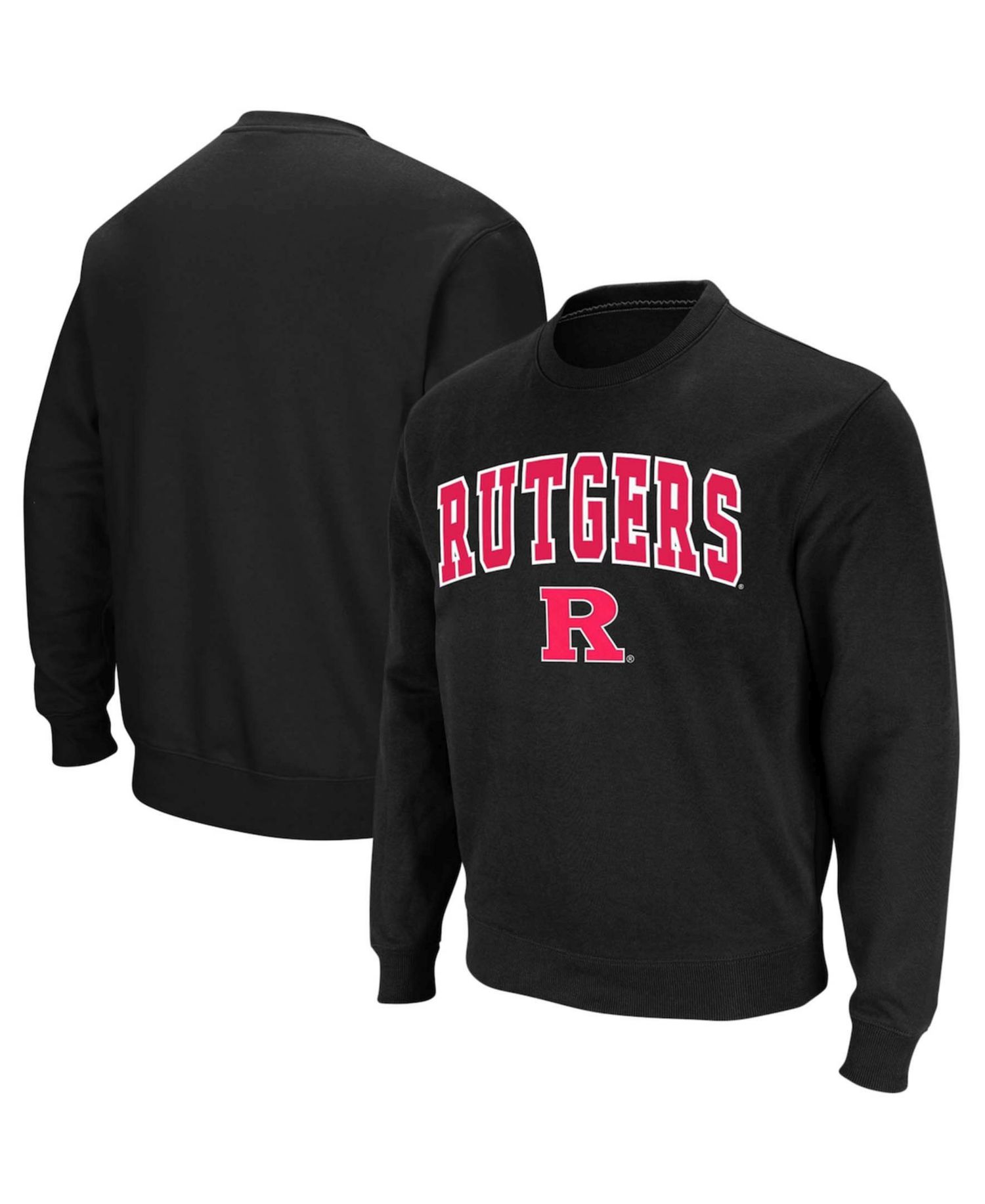 Men's Rutgers Scarlet Knights Arch and Logo Crew Neck Sweatshirt