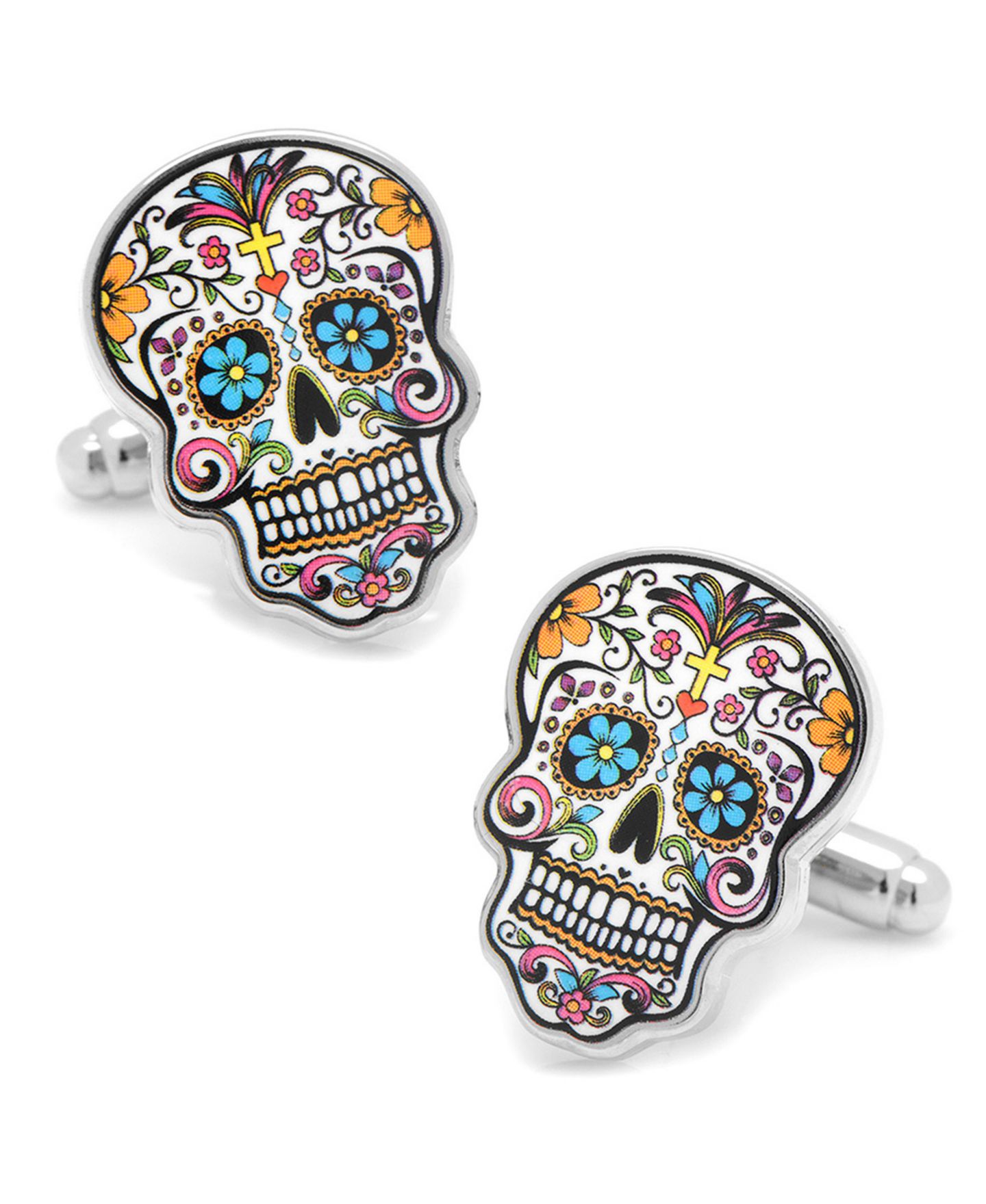 Мужские запонки Cufflinks Inc. Day of the Dead Skull Cufflinks — фото 1