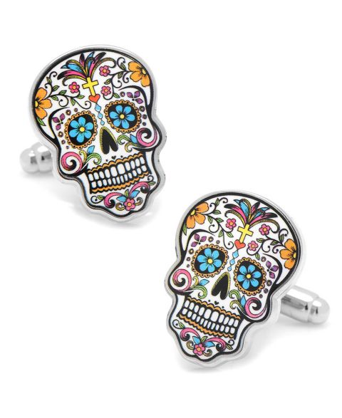Мужские запонки Cufflinks Inc. Day of the Dead Skull Cufflinks