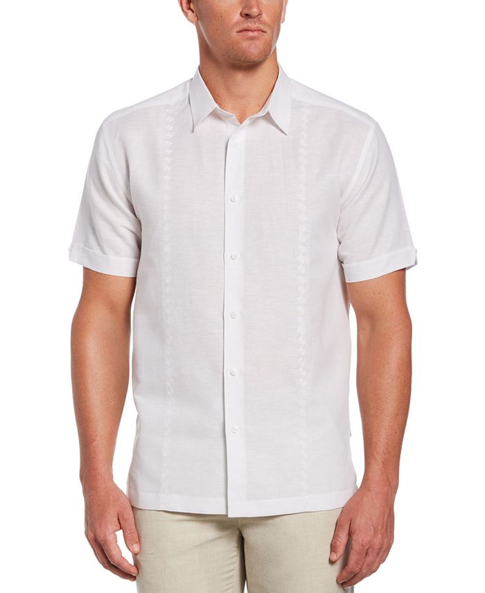 Cubavera Men's Geo Embroidered Shirt - Macy's