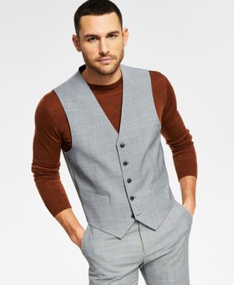 Men's Modern-Fit Wool TH-Flex Stretch Suit Separates Vest