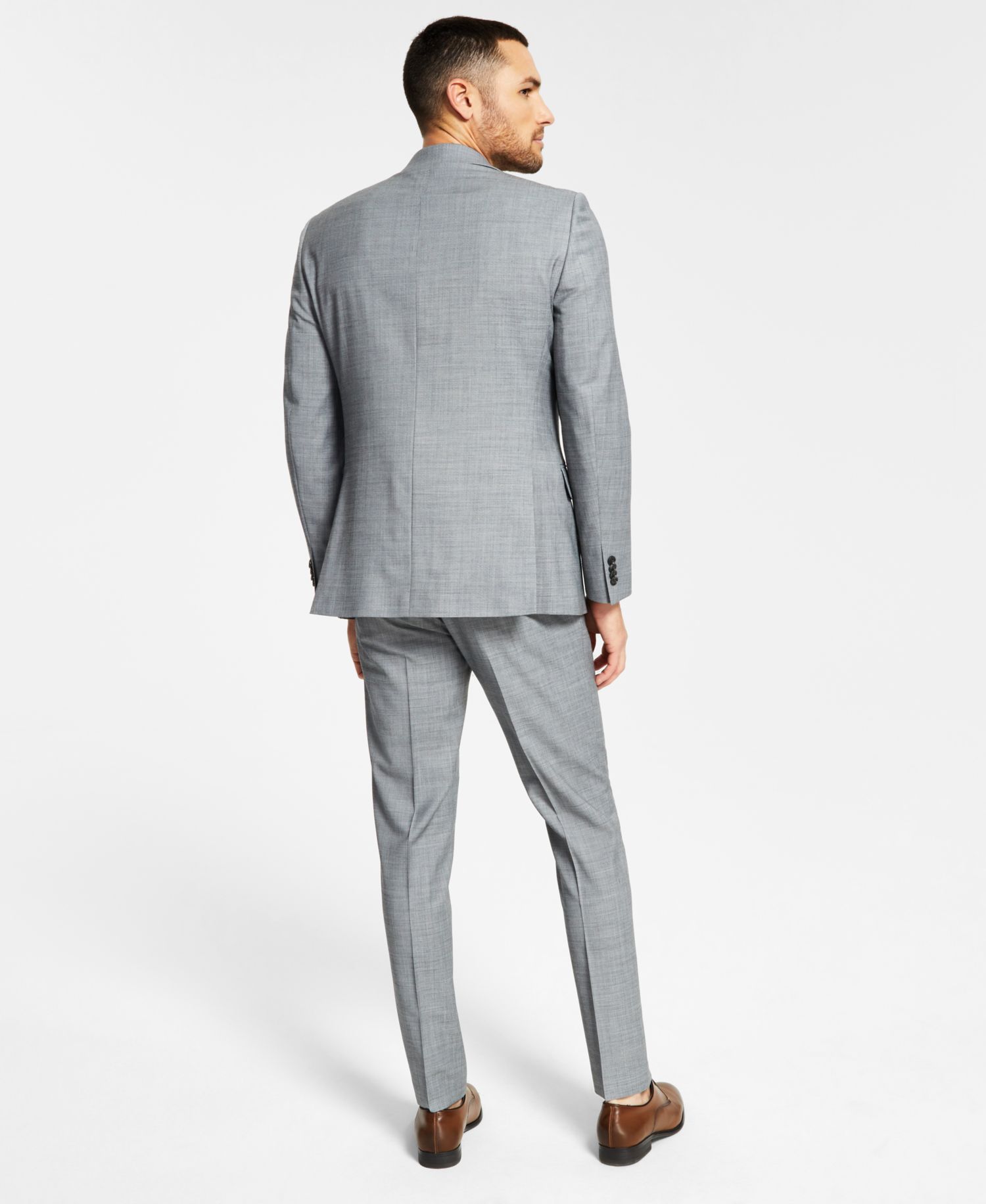 Men's Modern-Fit Wool TH-Flex Stretch Suit Separates Pant