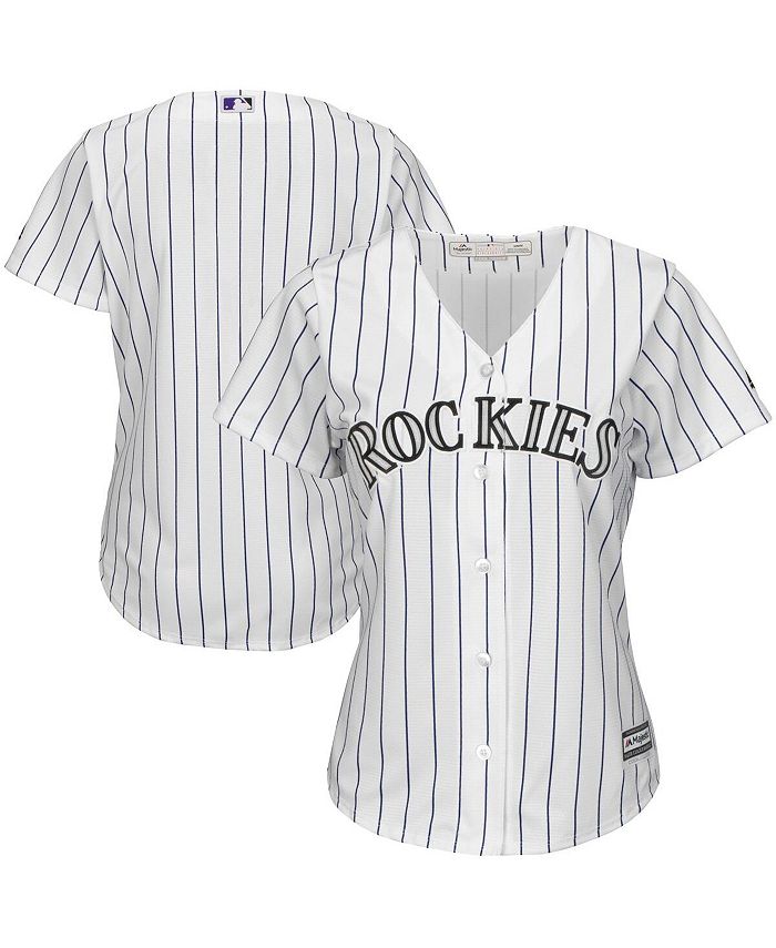 Majestic Women's White and Purple Colorado Rockies Home Cool Base