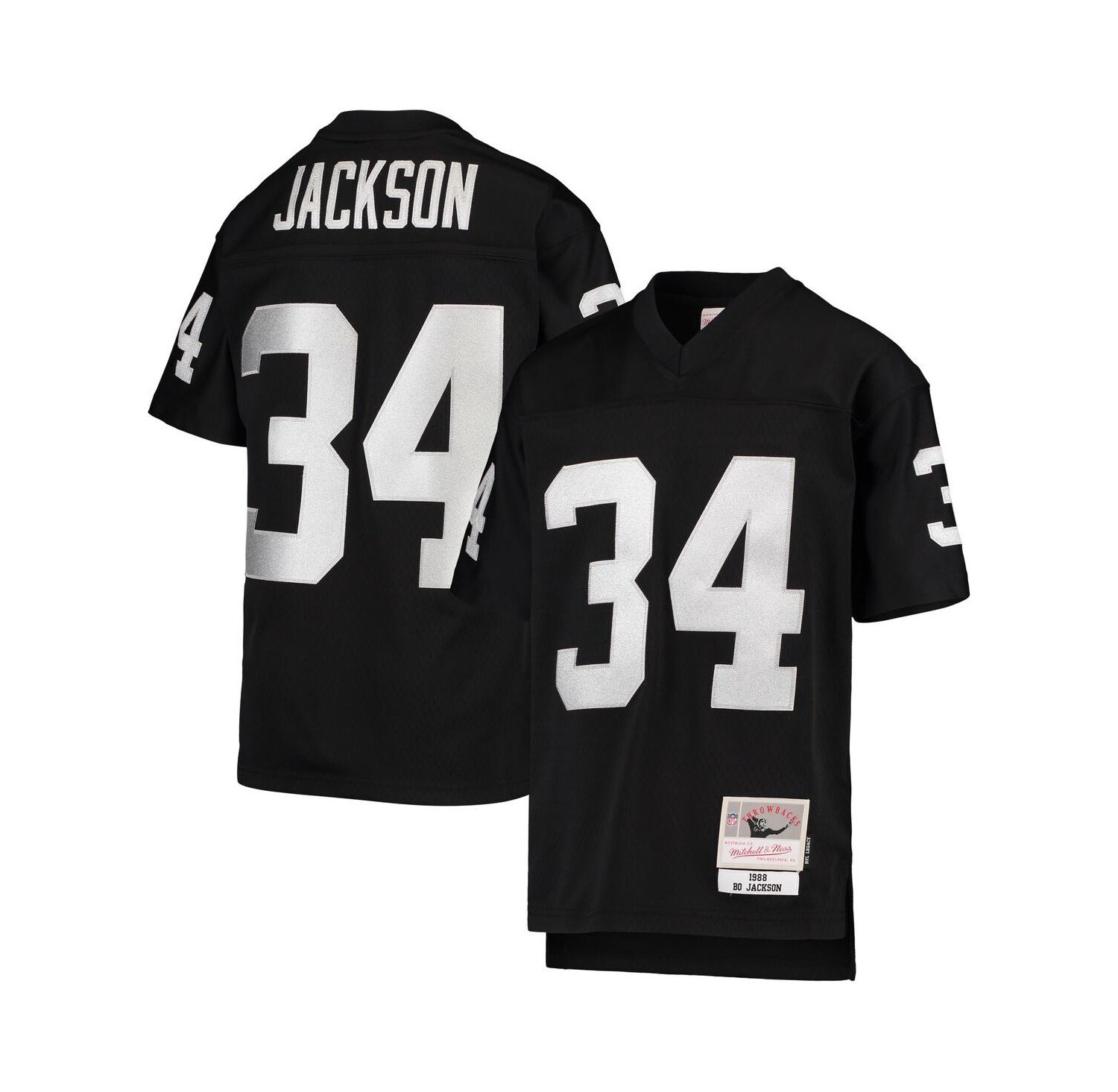 Big Boys Bo Jackson Black Las Vegas Raiders 1988 Legacy Retired Player Jersey