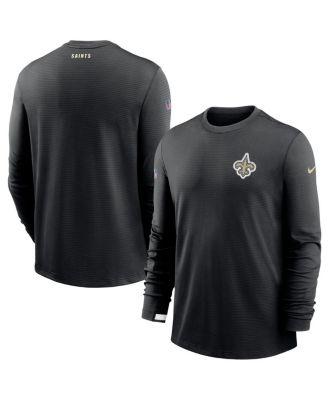 Men's New Orleans Saints Nike Gray Sideline Logo Performance Pullover Hoodie