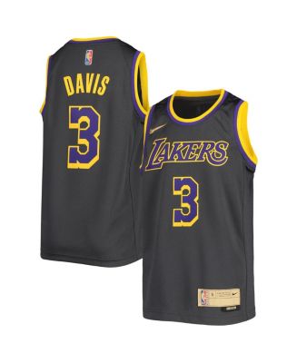 Nike Big Boys Anthony Davis Black Los Angeles Lakers 2020 and 21 ...