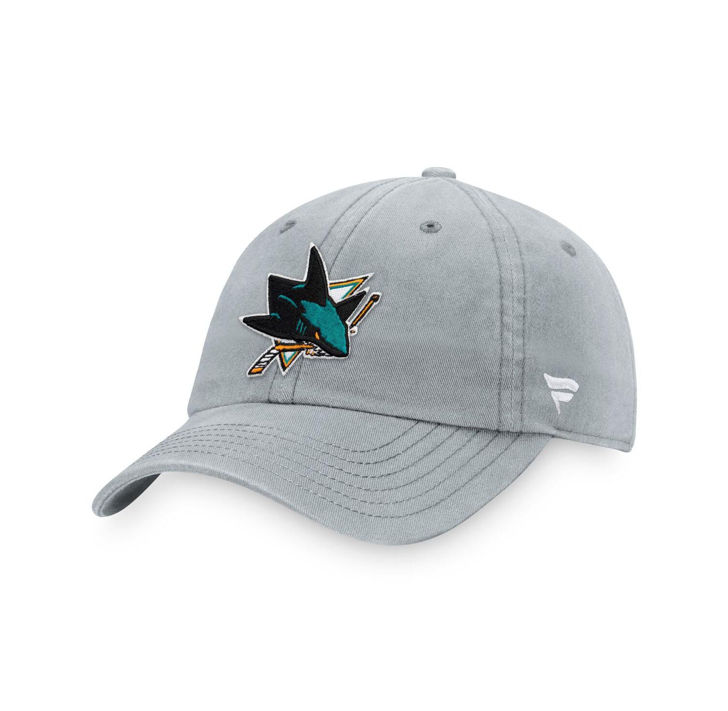Men's Gray San Jose Sharks Core Primary Logo Adjustable Hat