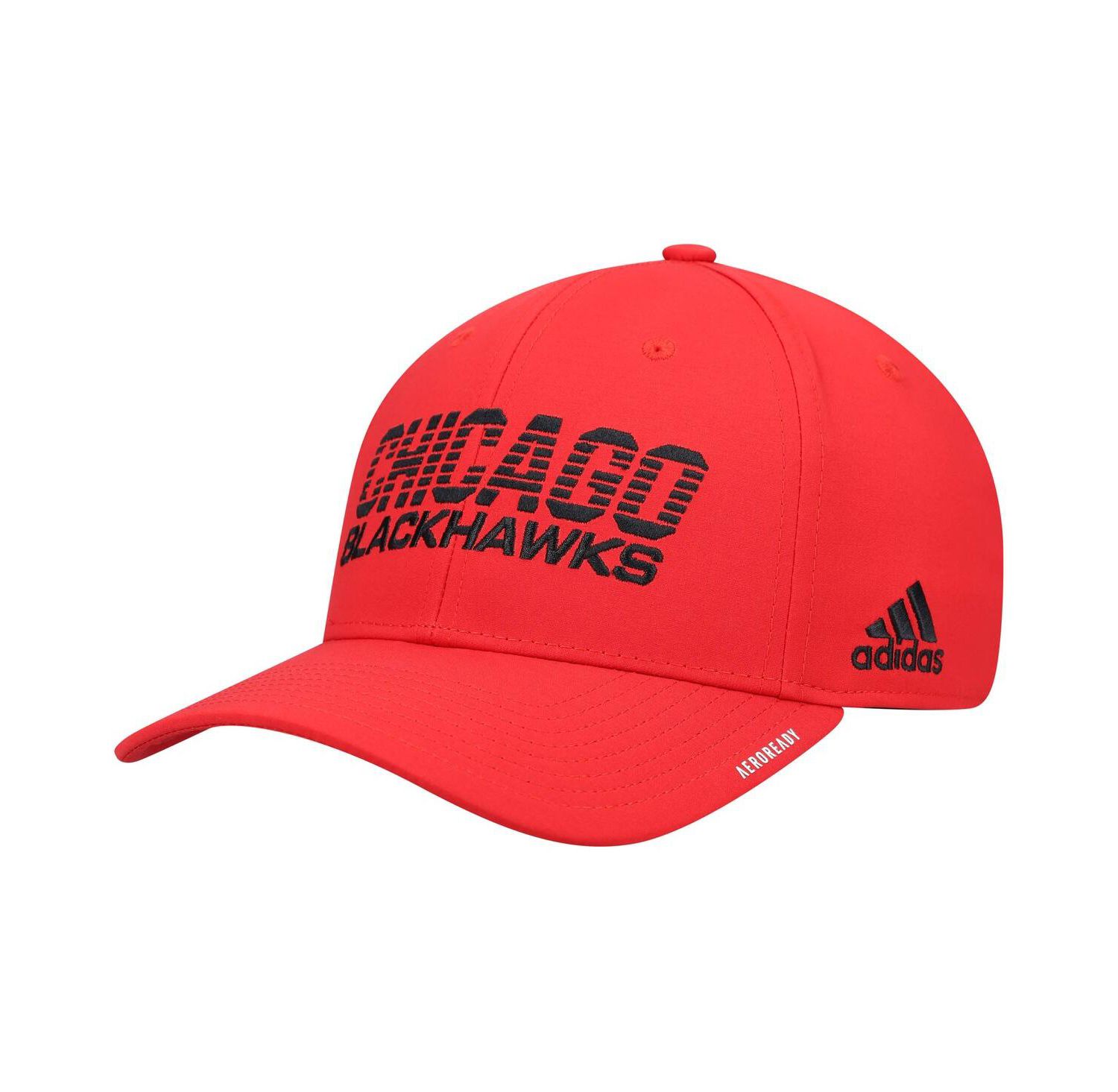 Men's Red Chicago Blackhawks 2021 Locker Room AEROREADY Flex Hat