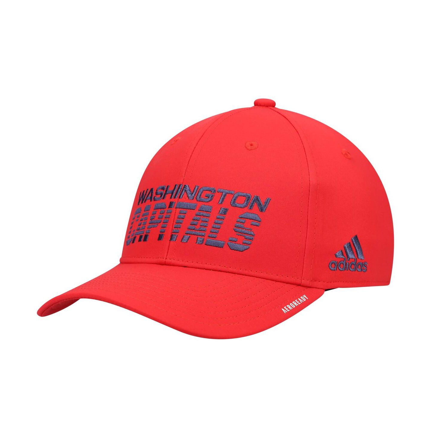 Мужская кепка adidas Red Washington Capitals 2021 Locker Room Aeroready Flex Hat — фото 1