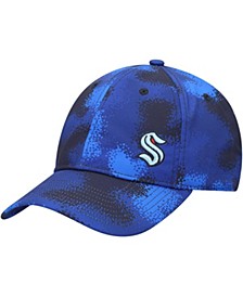 Women's Blue Seattle Kraken Camo Slouch Adjustable Hat