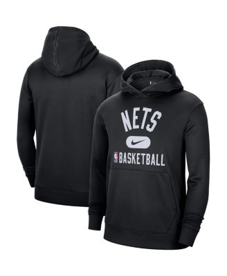 Men's Black Brooklyn Nets 2021-2022 Spotlight On Court Performance Practice Pullover Hoodie