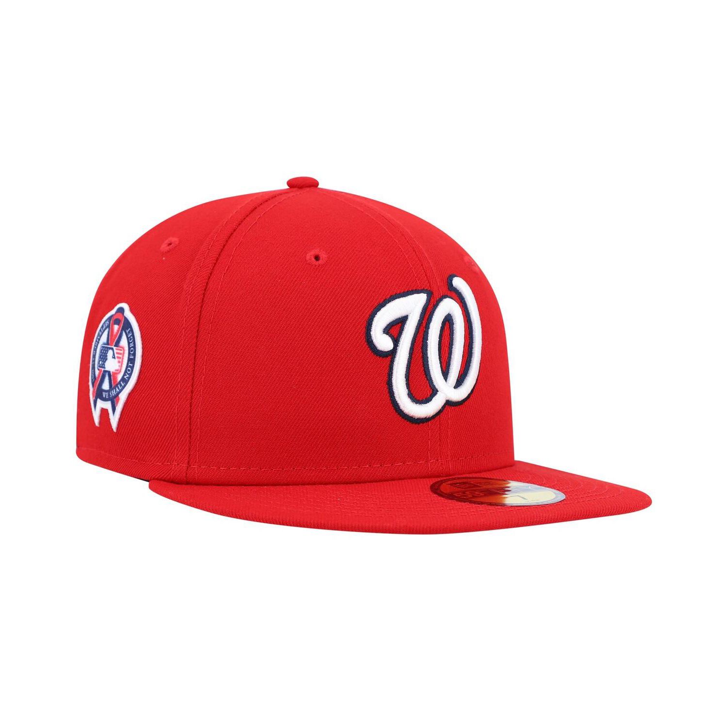 Men's Red Washington Nationals 9/11 Memorial Side Patch 59FIFTY Fitted Hat