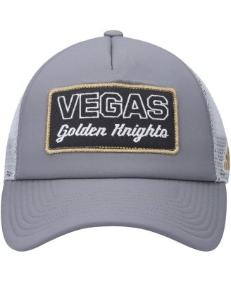 Men's Gray, White Vegas Golden Knights Locker Room Foam Trucker Snapback Hat